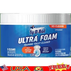 Ultra Foam Toilet Cleaner Citrus Scent Foaming Action Removes Stains 5 Uses