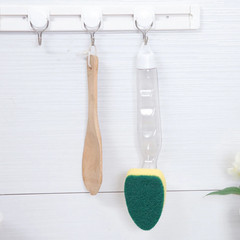 Soap Dispensing Dish Cleaning Brush Set with 1 Dish Washing Handle 9 Sponge Repl