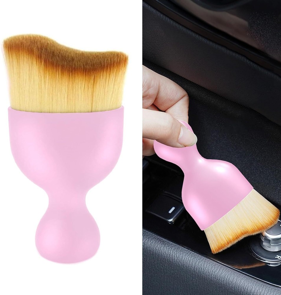 1PC Car Air Conditioning Outlet Cleaning Brush For Cars Vans SUVs Pink