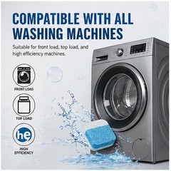 DashTI Washing Machine Cleaner Tablets – 24 Pack for 12 Month for Front/Top Load