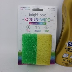 Bar Keepers Friend Soft Cleanser 26oz Bright Box Scrub Sponge & Microfiber Cloth