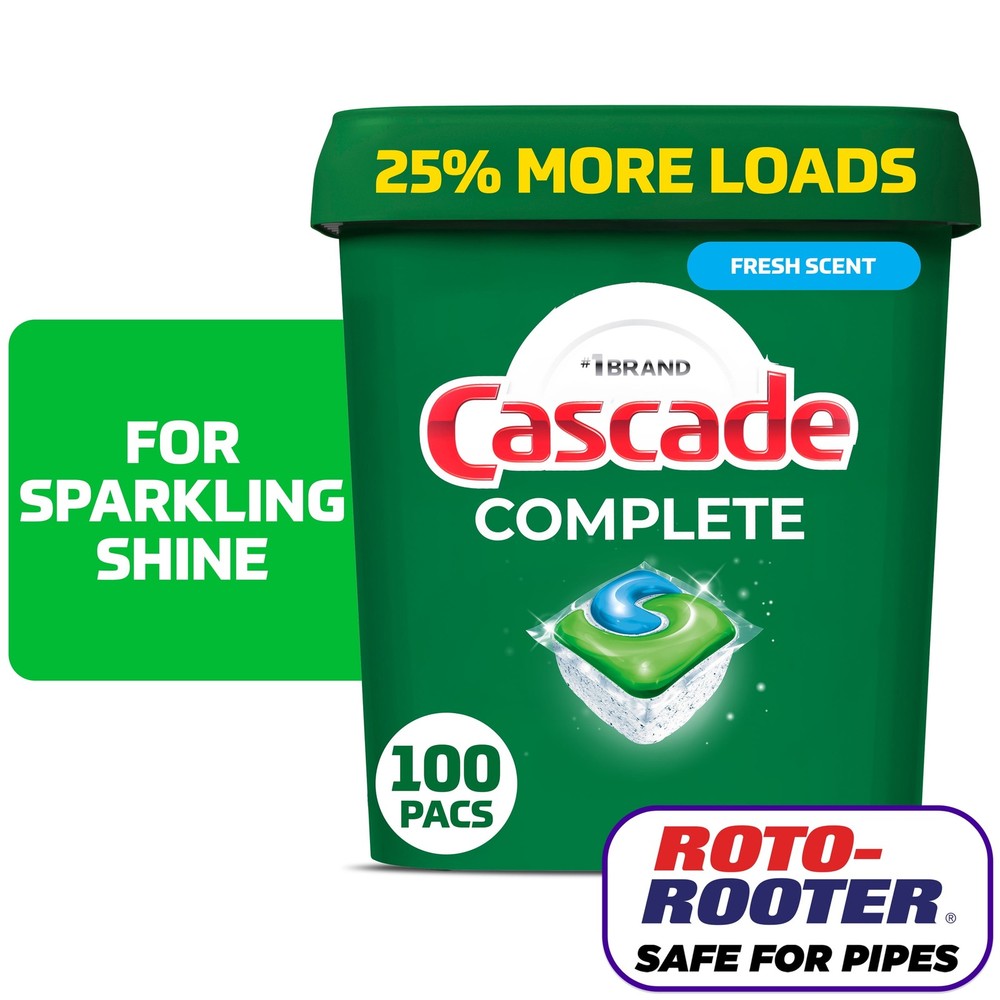 Complete Dishwasher Pods Action Pacs Dishwasher Detergent Tabs Fresh 100 Count