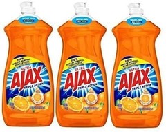 Ajax Ultra Triple Action Dish Soap, Orange, 28 Fl Oz (3)