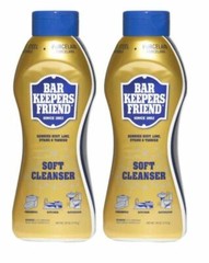 (2-Pack) BAR KEEPERS FRIEND Rust Lime Stains Tile Copper Ceramic SOFT CLEANSER
