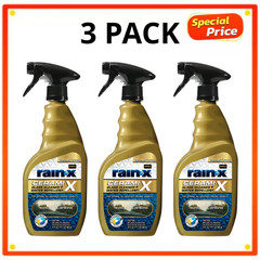 Rain-X Cerami-X Glass Cleaner Water Repellent 23oz Haze-Free Formula, 3 Pack