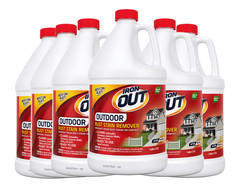 Iron Out Outdoor Liquid Rust Stain Remover 128 oz Stain Cleaner 6 Pack
