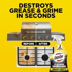 Easy-Off Heavy Duty Degrease Cleaner Spray Removes Grease Grime For Kitchen 32oz