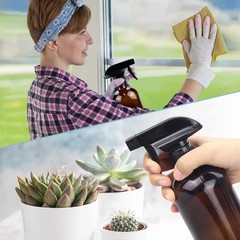 Amber Glass Spray Bottle Set, 2 Pack, 16 oz – Perfect for Plants Cleaning