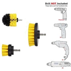 Drill Brush Set Power Scrubber Drill Attachments For Carpet Tile Grout Cleaning