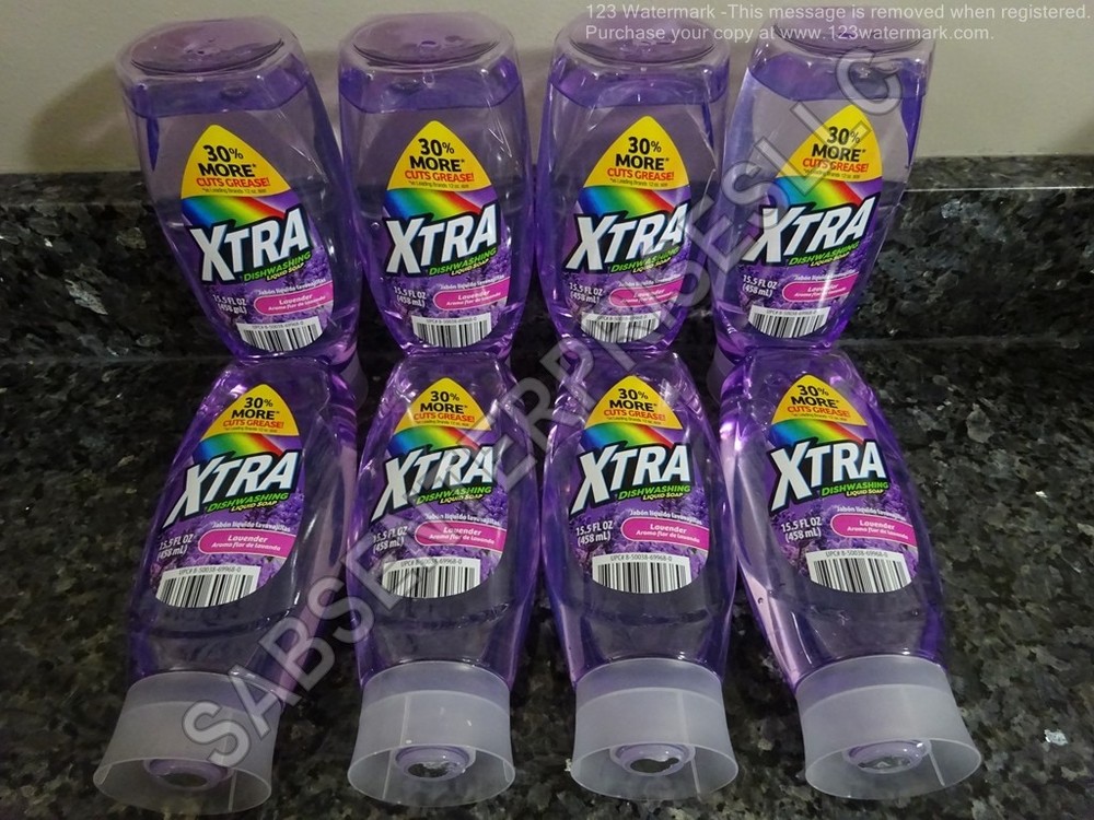 8 Xtra LAVENDER Scent Dishwashing Liquid Dish Soap Dish Soaps 15.5 FL oz. NEW