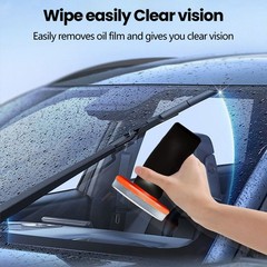 2pcs Automotive Oil Film Cleaner Car Windshield Oil Film Remover w/ Brush Head