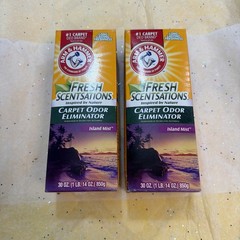 Lot of 2 Arm & Hammer Fresh Scentsations Carpet Odor Eliminator Island Mist 30oz