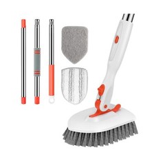 SetSail Floor Scrub Brush, 3-In-1 Tile Tub Floor Scrubber with 52-inch Adjust…