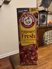 VINTAGE 1993 Arm & Hammer Potpourri Fresh Carpet Deodorizer COUNTRY 36 Oz. *NOS