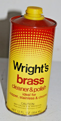 Full Wright’s Brass Cleaner & Polish 12 oz Vintage Yellow Metal Discontinued