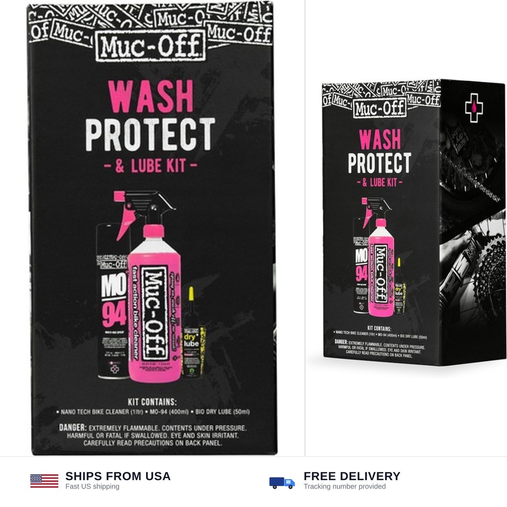 Muc-Off Wash, Protect & Lube Kit | Complete Bike Cleaning & Maintenance Kit |…