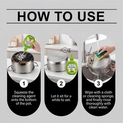 Pot Cleaner for Bottom of Pans 120g Powerful Heavy Duty Degreaser Scrub
