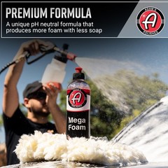 Adam’s Mega Foam 16oz pH Neutral Car Soap For Car Washing, Concentated For W…