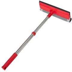 Window Squeegee 15.7–27.5 Telescopic Stainless Steel 2-in-1 Glass Cleaner