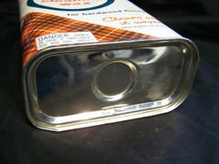 1/2 FULL Bruce Floor Cleaner Hardwood Antique Tartan Plaid Advertising Tin