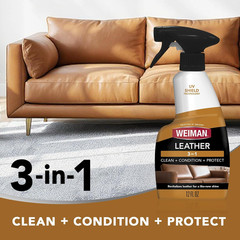 Leather Cleaner and Conditioner for Furniture – 12 Ounce – 2 Pack – Ultra Violet