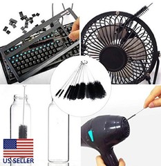 10-Pack Nylon Straw Cleaning Brushes–Stainless Steel Wire Drink Pipe Cleaner Kit