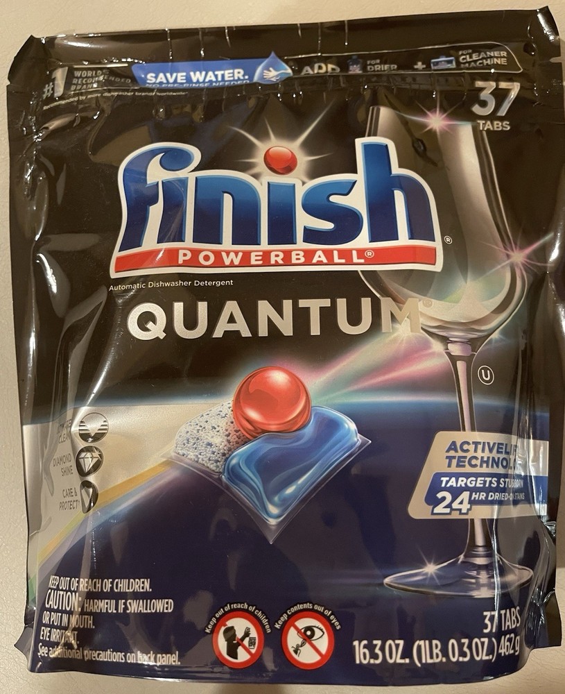 Finish Quantum Powerball Automatic Dishwasher Detergent 37 Tabs NEW