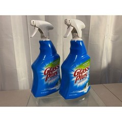 Lot of 2 Glass Plus Ammonia Free Cleaner Spray Spring Waterfall 32oz Bottles
