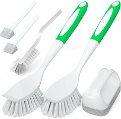 6 Pack Kitchen Cleaning Brush Set, Scrub Brush for Dishes Sink Pots Pans