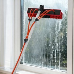 Outdoor Window Cleaning Kit For Solar Panel With 3m Telescopic Pole 35cm Brush