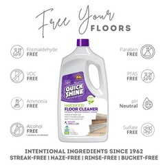 Quick Shine Hardwood Floor Cleaner 64 oz Streak Free No Residue Powered by