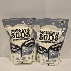 Lot Of 2 Molly’s Suds Dishwasher Pods Unscented Clean Ingredients