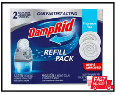 Damprid Drop-In Moisture Absorber Unscented Refills (2-Pack) Fragrance Free