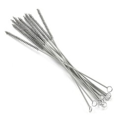 Utoolmart Steel Wire Tube Brush 12″ x 1/4″ Spiral Long Handle Cleaning Brush …