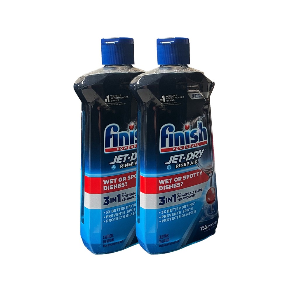 New Finish Jet-Dry Rinse Aid, Dishwasher Agent & 8.45 Fl Oz (Pack of 2)