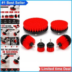 Drill Brush Cleaning Set 6 Piece 2 3.5 4 5 Inch Power Scrubber Attachments for