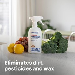 Produce Wash Unscented Vegan Plant-Based Food-Safe Cleaner 27.1 Fl Oz