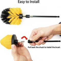 8 Pcs Drill Brush Attachment Set, Power Cleaning Scrub Brush Kit with Extend Lon