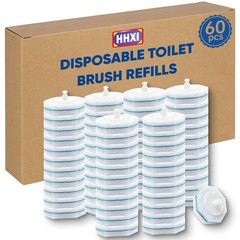 60Ct Disposable Toilet Brush Refills, Toilet Bowl Cleaner Refills, Bathroom C…