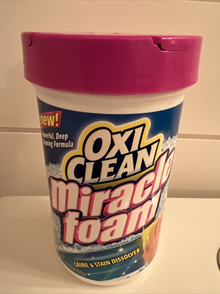 Oxiclean Miracle Foam Powder Grime Grease Cutter NOS Discontinued 24oz