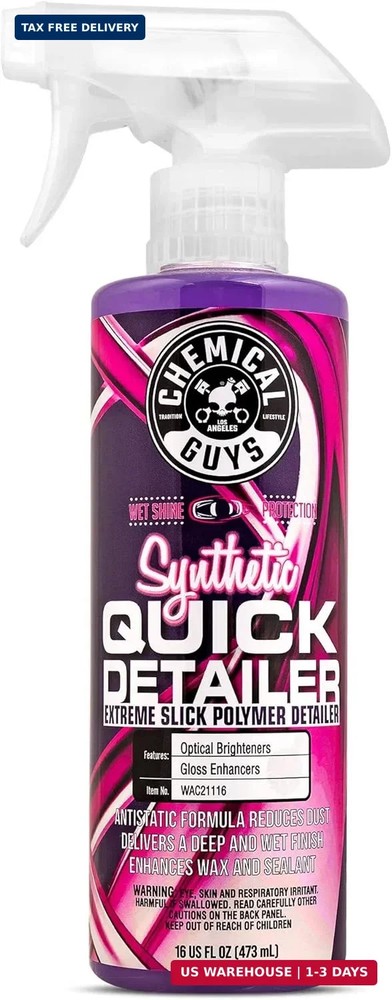 Chemical Guys Synthetic Quick Detailer – High Gloss Quick Detailer Spray, Safe f