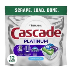 Dishwasher Pods, Dishwasher Detergent, Dish Detergent Soap, Fresh, 12 Count
