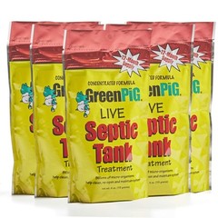 GREEN PIG Live Tank Treatment Aids in The Breakdown of Septic Waste to Prevent