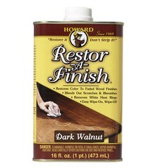 HOWARD RF6016 RestorAFinish, 16 oz, Dark Walnut