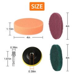 12pcs Drill Brush Cleaning Power Set Kit Car Tile Grout Carpet Clean & Improve