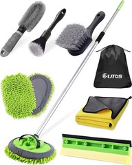 @utos 8Pcs Car Wash Kit, 62’’ Car Wash Brush with Long Handle, Microfiber Car…