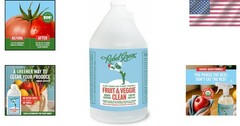 Effective Produce Cleaner Refill 128 Fl Oz Natural Wash for Fruits and Veggies
