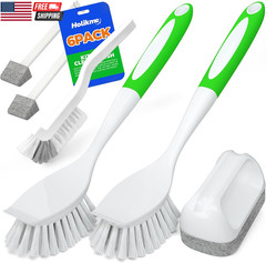 6Pack Kitchen Cleaning Brush, Green