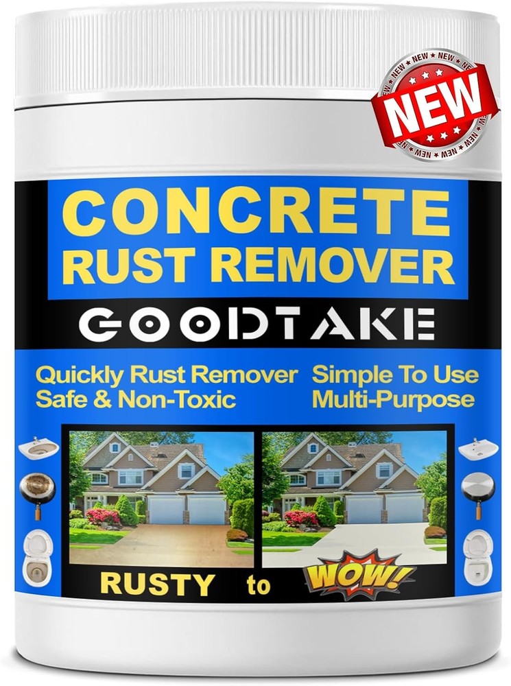 Rust Remover Powder Concrete Stain Remover | Indoor Outdoor Surfaces | Quickly