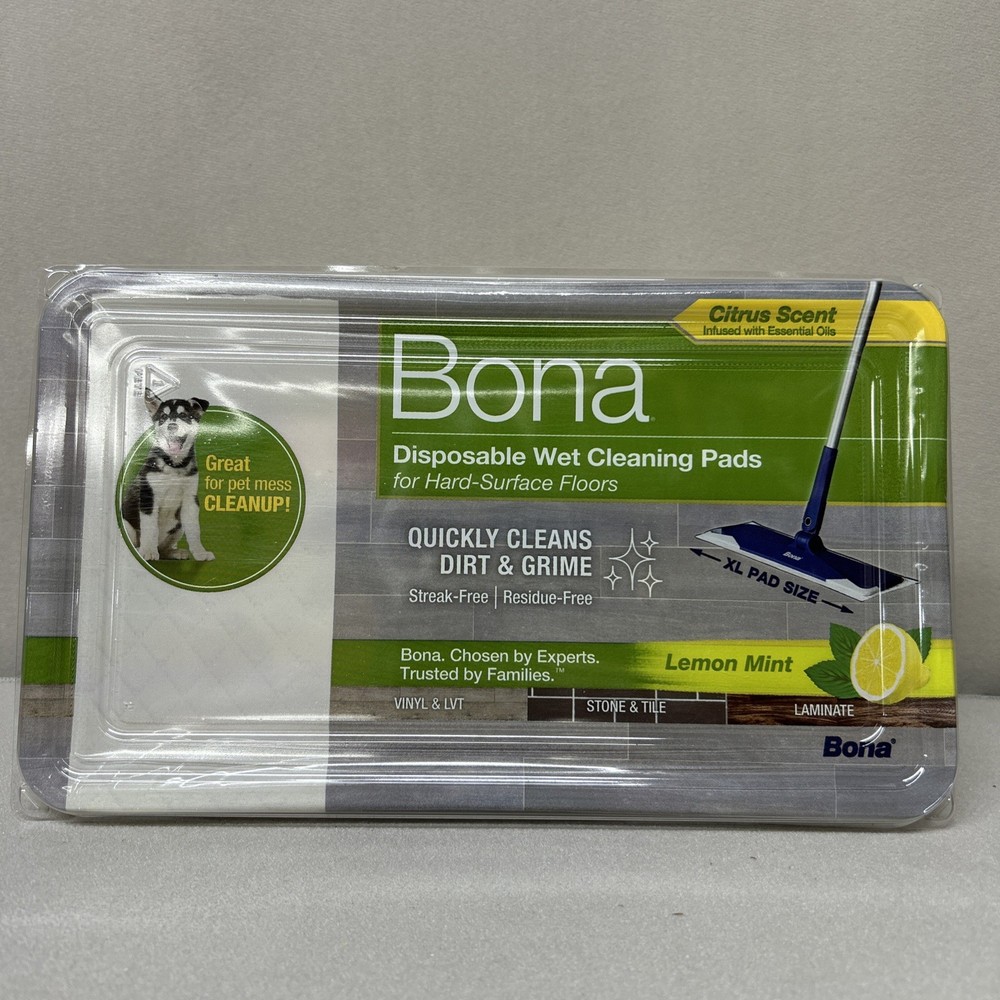 Bona Plant-Based Pulp Cleaning Wipes 5 in. W X 17 in. L 12 pk